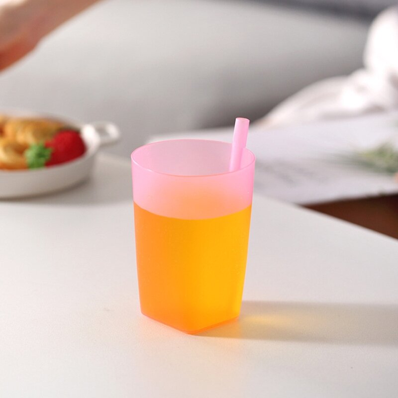 Tazas para sorber color vasos prácticos con pajita capacidad para agua para niños