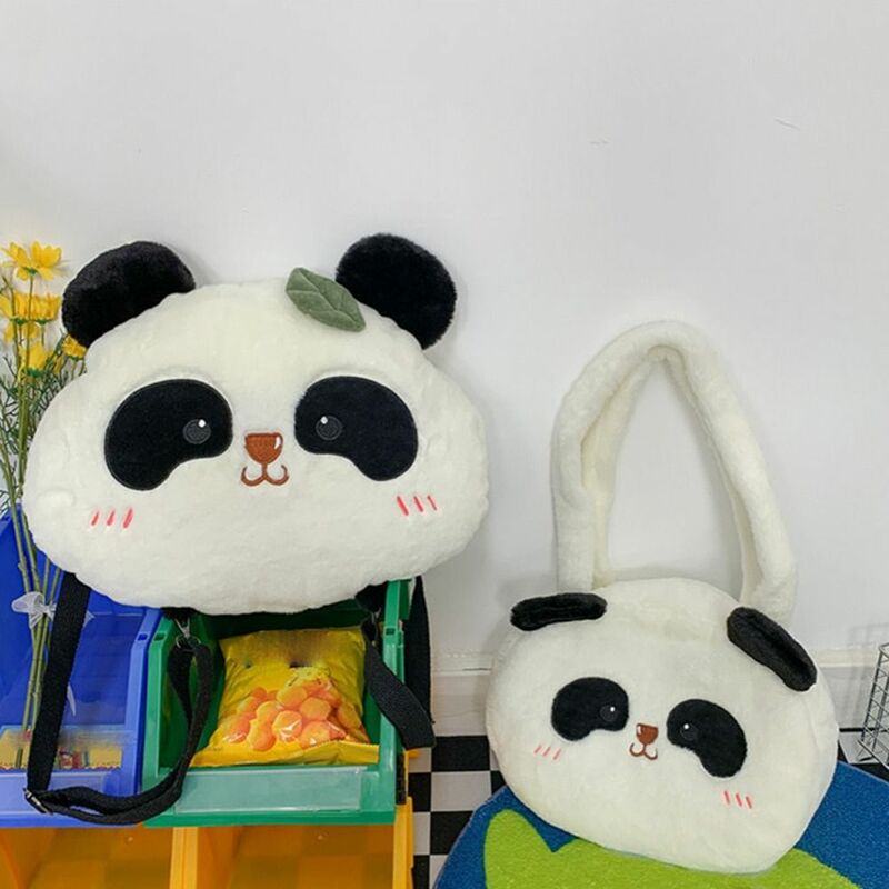 1 pc große Kapazität Umhängetasche Cartoon Plüsch Panda Rucksack Tier Umhängetasche tragbare Nachrichten tasche gefüllte Taschen