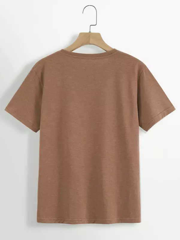 Camiseta de algodão com gola redonda feminina, manga curta, blusa casual, solta, estampada, camiseta Coca Cola, moda feminina, plus size