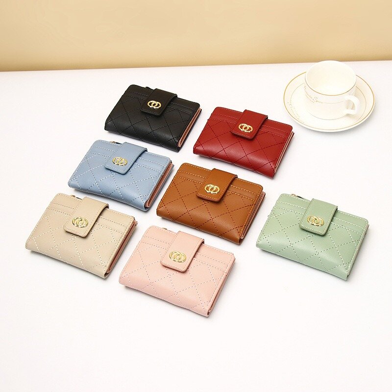 Leather Wallets for Women Luxury Designer Purses with Card Holder Cute Money Bag with Zipper Coin Purse Monederos Para Mujer