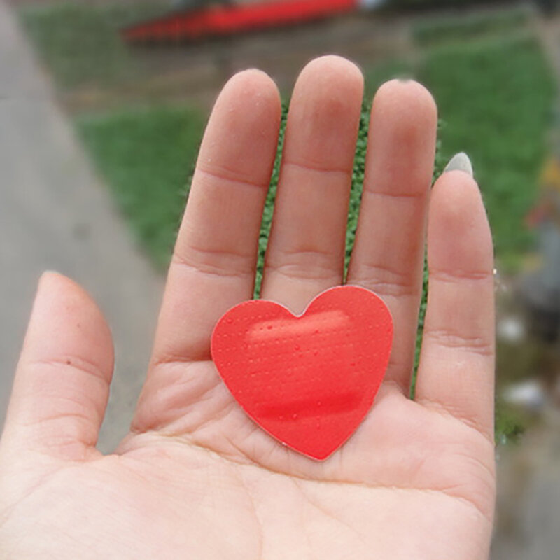 10 قطعة الوسادة هيدروغرواني خلع الملابس على شكل قلب ضمادة على شكل قلب ذاتية اللصق الجرح بقع الإسعافات الأولية الشاش