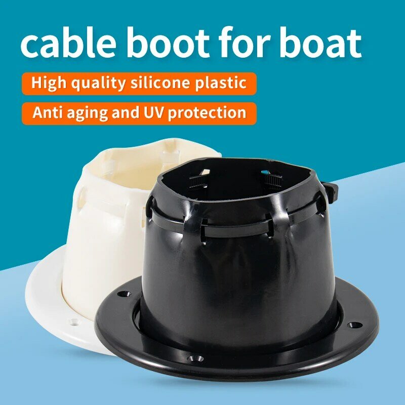 Barco aparelhamento de fios, Direcção do acelerador Shift Cable Boot, iate e barco marinho Motor aparelhamento e protetor de cabos, 100mm, 4"
