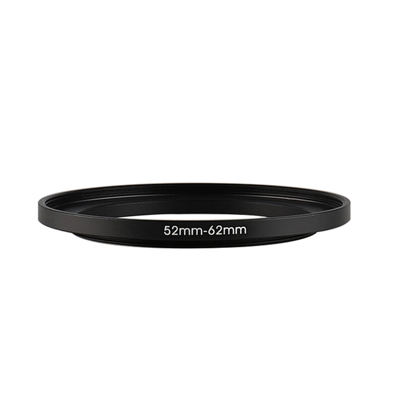 Alumínio preto Step Up Filter Ring, adaptador para Canon, Nikon, câmera Sony DSLR, 52mm-62mm, 52-62mm, 52 a 62mm