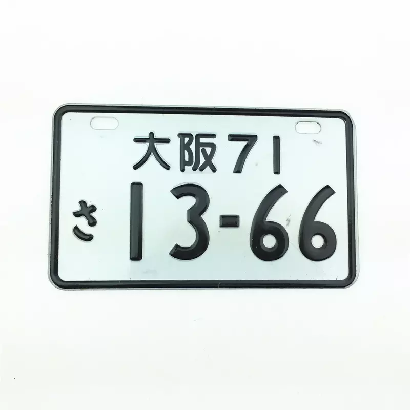 Numeri di auto universali targa giapponese etichetta in alluminio moto da corsa all'ingrosso