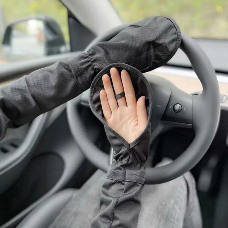 Перчатки из вискозы для вождения с защитой от солнца, свободные дышащие УФ-защитные перчатки для улицы, перчатки в форме подковы