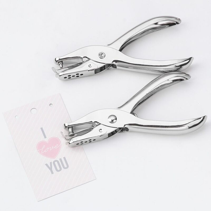 3/6mm Single Hole Punch Handhold Metal Puncher Tools School Stationery Office Supplies For Scrapbooking Earring Necklace Cards