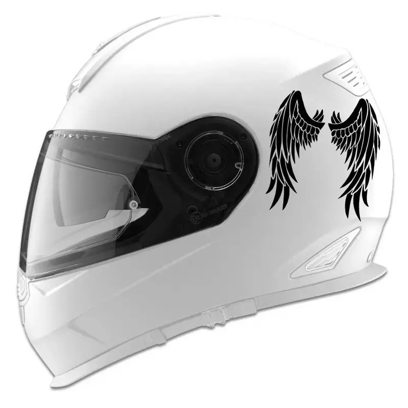 Pegatina de coche con diseño de alas de Ángel, calcomanía de coche para casco de motocicleta de carreras, PVC impermeable desmontable, 20CM