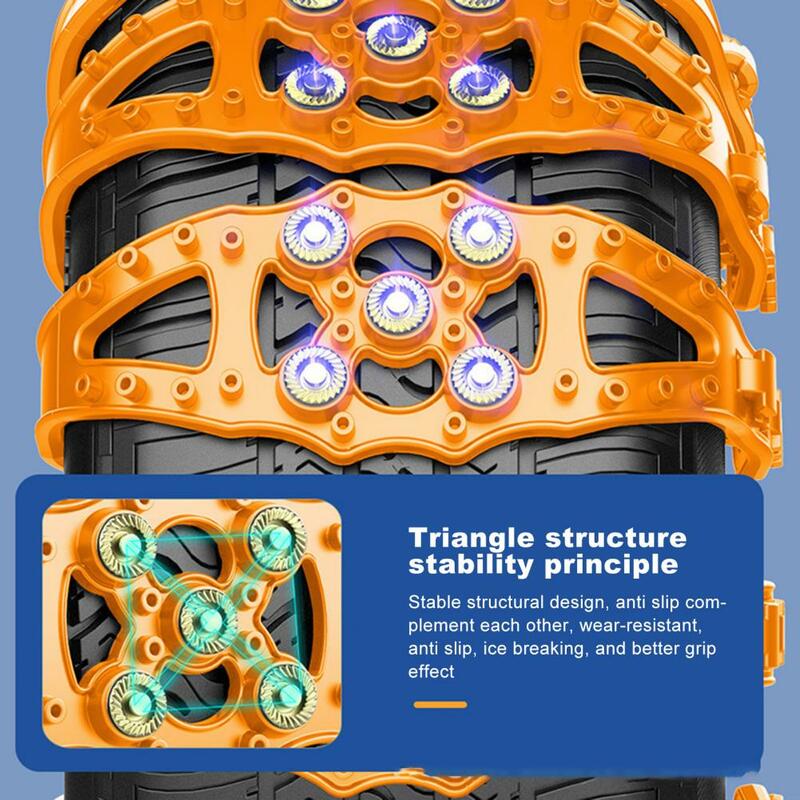 Safe Tire Chains Universal Fish Bone Car Tire Chains Anti-sliding Wear-resistant Grip for Vehicles 2/4/6pcs Off-road Tire Chains