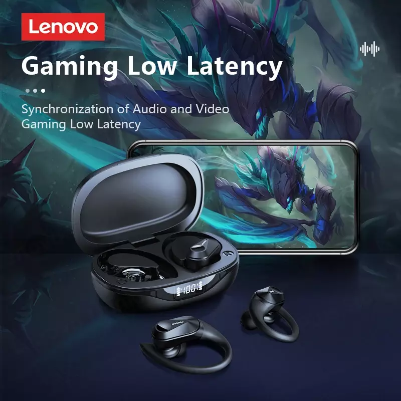 Original Lenovo LP75 TWS Bluetooth V5.3 Headphones Wireless LED Digital Display Earphones Noise Reduction Headset