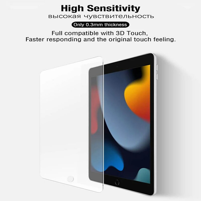 Film protecteur d'écran en verre guatémaltèque pour tablette, pour Apple iPad 9 10.2 9e génération 2021 A2602 A2603 A2604 A2605, lot de 3