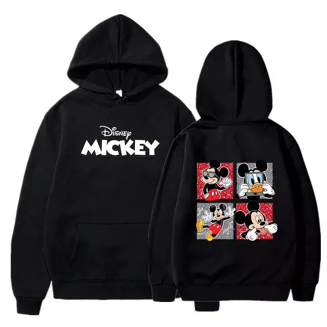 2024 Disney Mickey Minnie Maus Hoodies Männer Frauen Kapuze Pullover Sweatshirt männliche Studentin Hip Hop Hoddie Sweatshirts