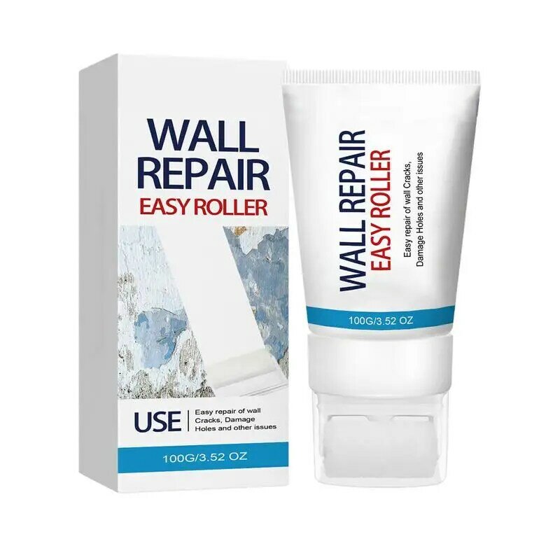 Sikat reparasi dinding gulung kecil 100g, agen penambal dinding krim perbaikan dinding dengan sikat anti jamur rol perbaikan dinding cepat kering