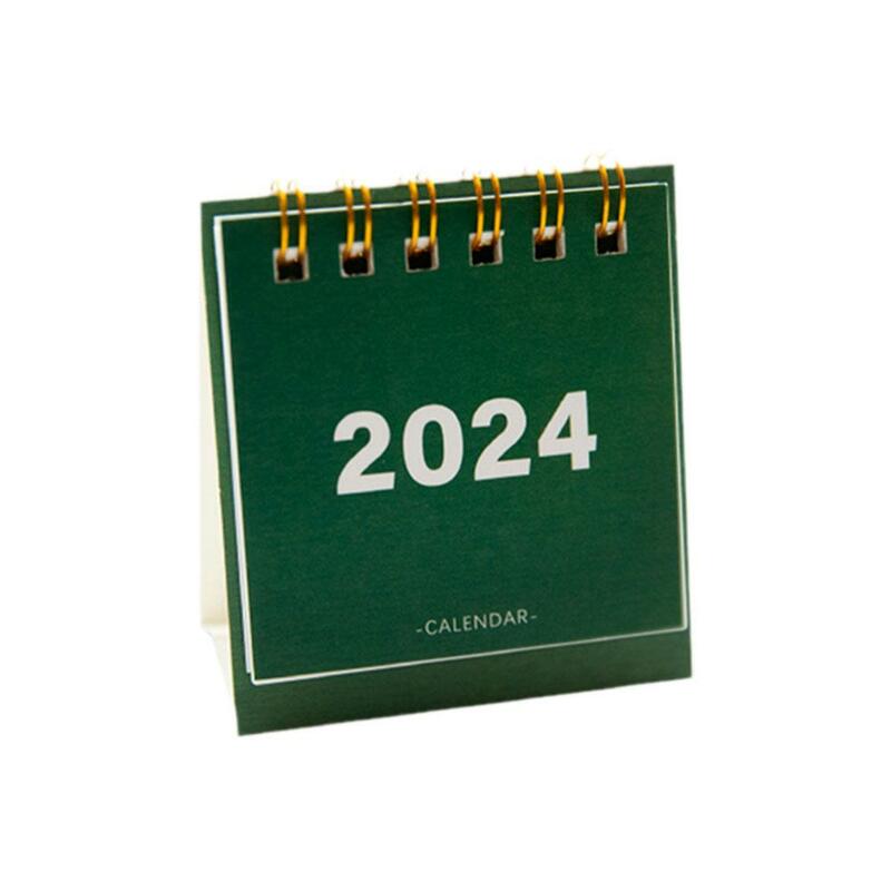 2024 Mini-Kalender kreativer Kalender kleiner Desktop-Kalender Mini-Tages plan für Home-Office-Schule niedlichen Büro accessoire b7z6