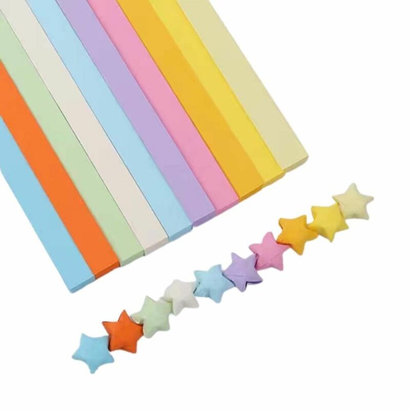 Papier décoratif double face Lucky Star pour la décoration de la maison, bandes de papier pliantes, arts de la main bricolage, faire des étoiles origami