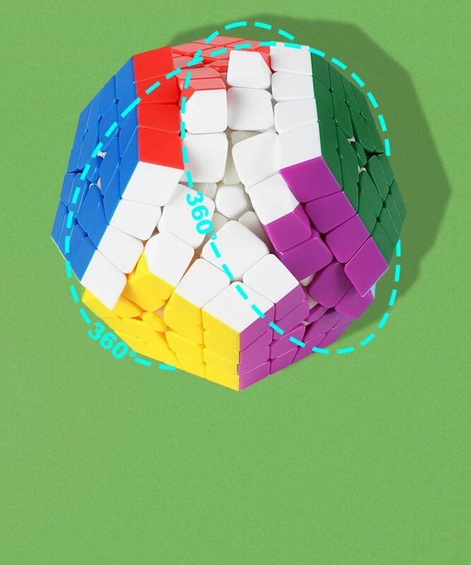 ألعاب تعليمية لأحجية دوديكاهيدرون احترافية من Shengshou ، مكعب سحري 4x4