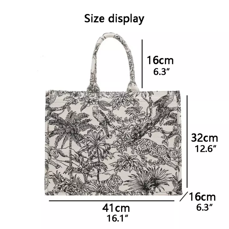 Bolso de mano de lona Jacquard para mujer, bolsa de hombro Vintage de gran capacidad con bordado de moda de diseñador de lujo para playa