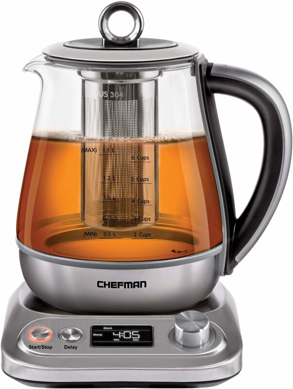 Kettle Removable Tea Infuser Included, 8 Presets & Programmable Temperature Control, Auto Shutoff, Water Filter