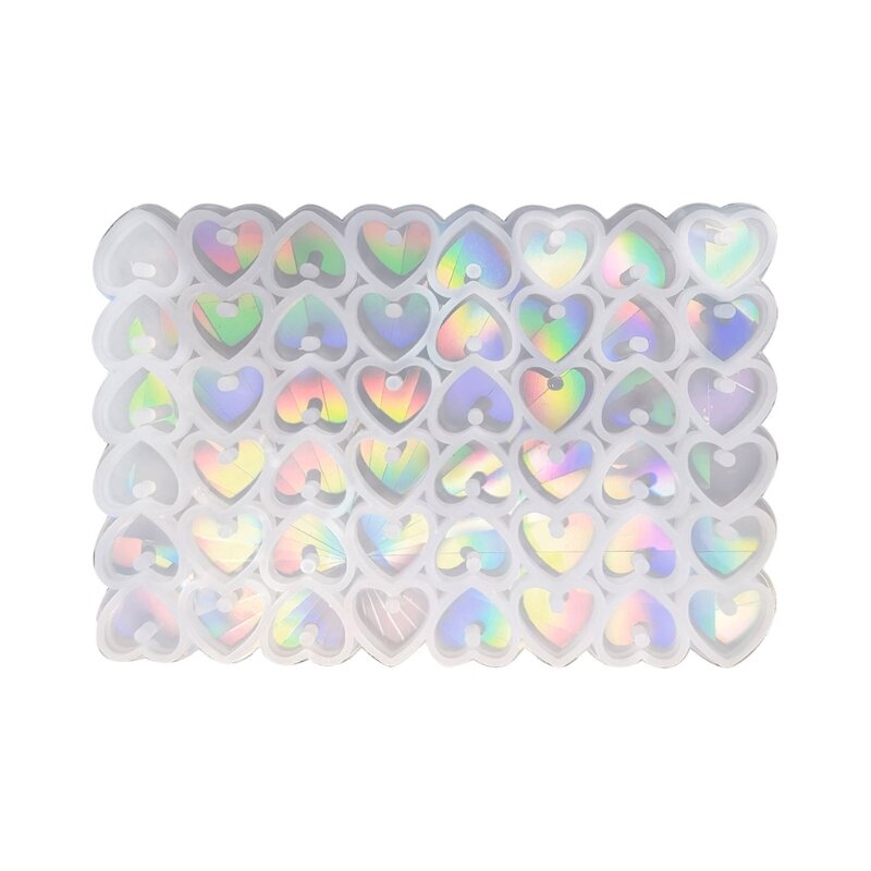 Голографические силиконовые формы «Любит сердце» для изготовления ювелирных изделий с подвесками и ожерельями своими руками