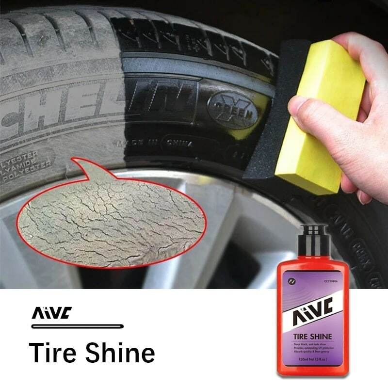 AIVC-Auto Tire Solução De Polimento, Brilho Do Pneu, Revestimento De Proteção De Pneu Final, Rápido, Fácil, Eficiente Pneus Spray