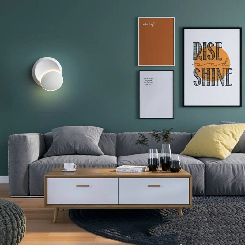 Wall Led Light Decoration Bed Side Lamp For Bedroom Loft Sconce Night Light Adjustable 360 Rotatable Modern Smart Home