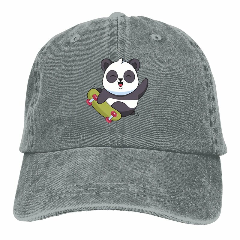 Topi bisbol pria, Snapback Skateboard Trucker topi ayah hewan Panda lucu