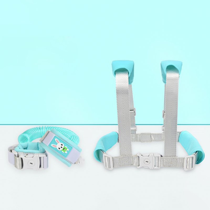 2-In-1 Toddler Leash Anti Lost Wrist Link Upgraded Safety Lock Design Lockable Adjustable Kids Shoulder Strap Soft & Comfortable