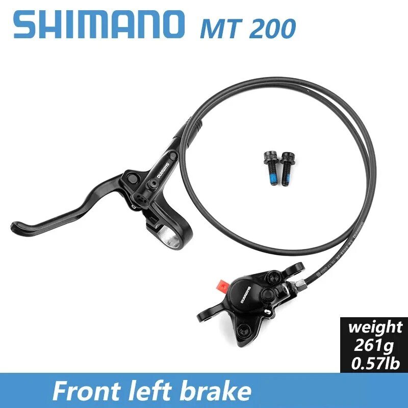 Shimano MT200 Set rem hidrolik sepeda gunung, rem sepeda depan kanan belakang BL-MT200 BR-MT200