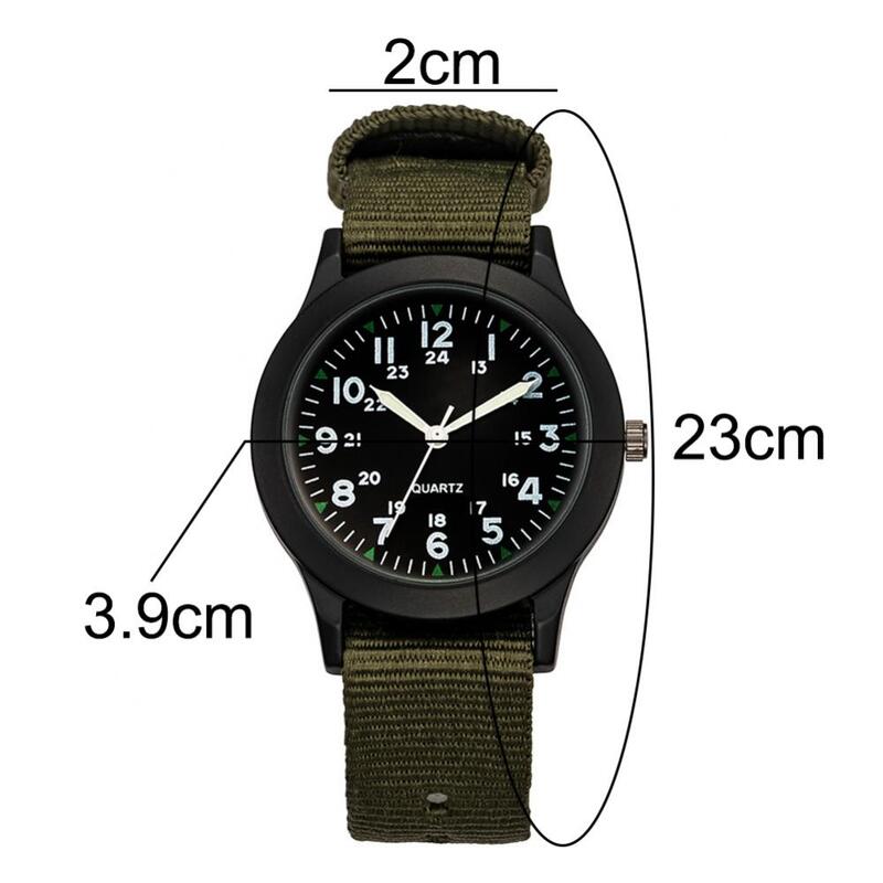 Men Watch Round Dial Nylon Band Outdoor Sports Business Quartz Wrist Watch Military Swimming Big Watches Mens Relogios Masculino