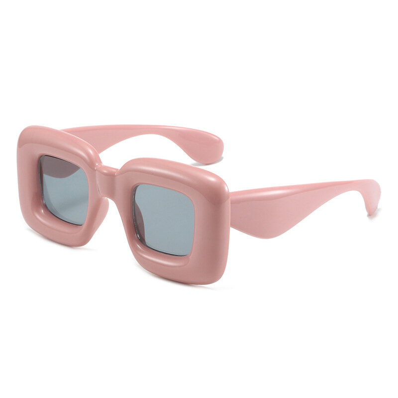 Unique Candy Color Sunglasses For Women Luxury Brand Funny Shades Fashion Hip Hop Sun Glasses Unisex Wrap Square Eyewear