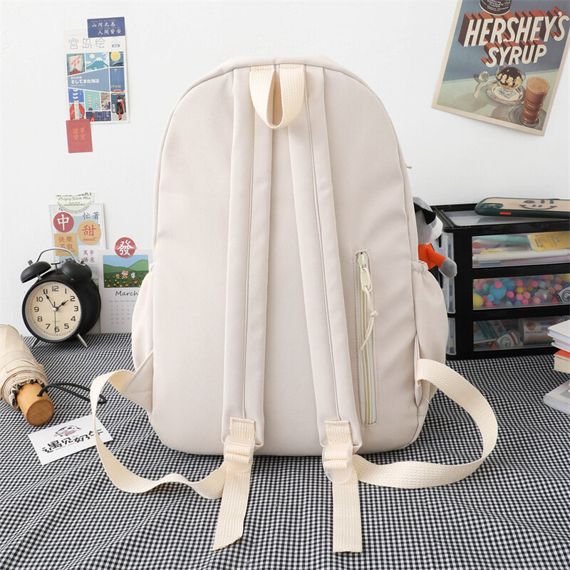 Modna wodoodporna nylonowa damska plecak damska torba podróżna plecak tornister dla nastolatków jednokolorowa torba na książki