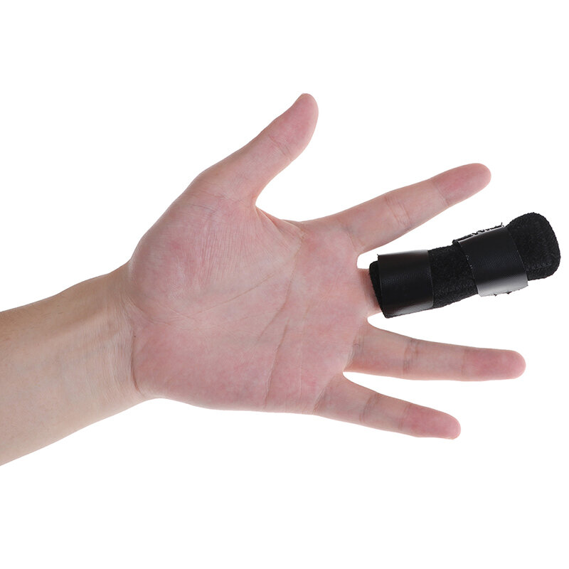 แผ่นเฝือกนิ้ว1ชิ้นแผ่นอลูมิเนียมในตัวสำหรับป้องกันปลายนิ้วสายรัดป้องกันนิ้วแตกหัก