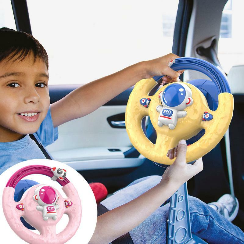 Kids Steering Wheel Toy Rotatable Musical Driving Toy Electric Simulation Steering Wheel Toy With Light Educational Vocal Toys