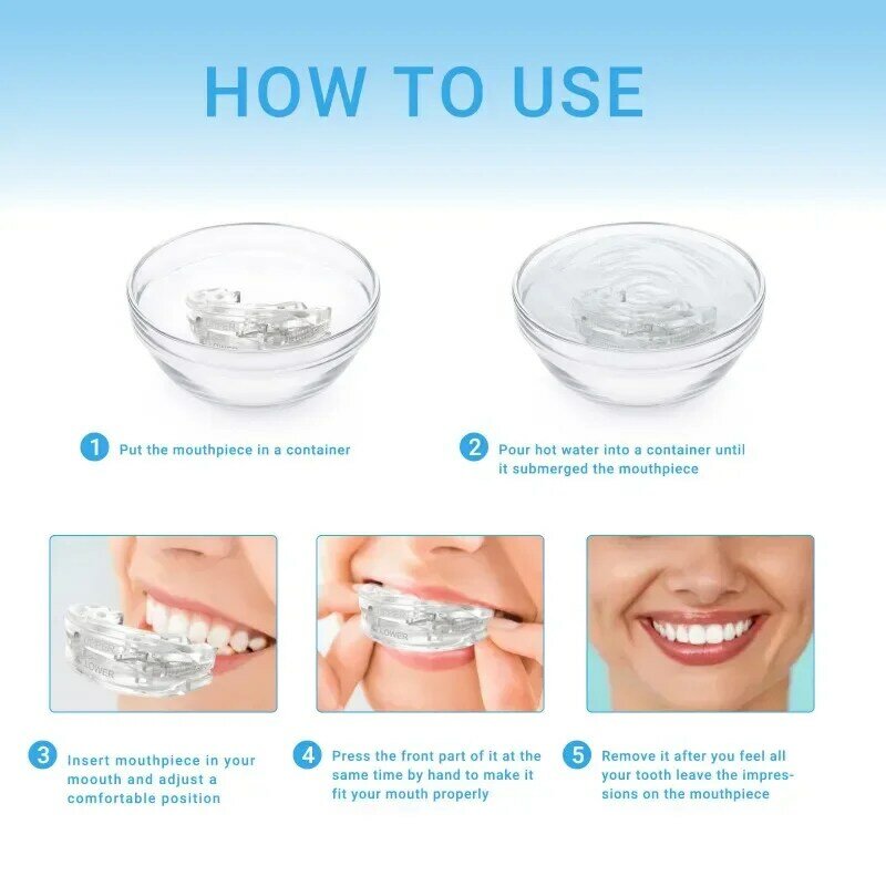 Protector bucal antirronquidos para mejorar los dientes, dispositivo antirronquidos, contra el bruxismo y la Apnea, para dejar de roncar