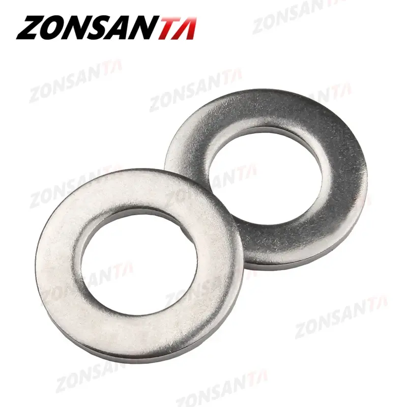 ZONSANTA Flat Washer M2 M2.5 M3 M4 M5 M6 M8 M10 M12 M14 M16 304 Stainless Steel Meson Washers Plain Washer Gaskets Spacer Shim