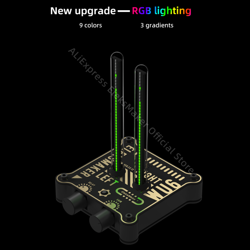 Eleksmaker | Retro Gloed Buis Wu6, Wu9, Muziek Spectrometer Niveau Meter Desktop Decoratie Ritme Licht