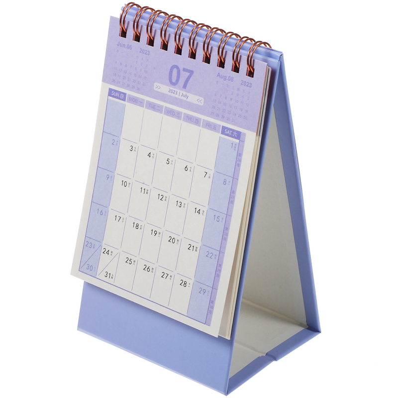 Desktop Month Calendar Office Pink Retro Decor Household Table Calendar Home Accessory Calendar