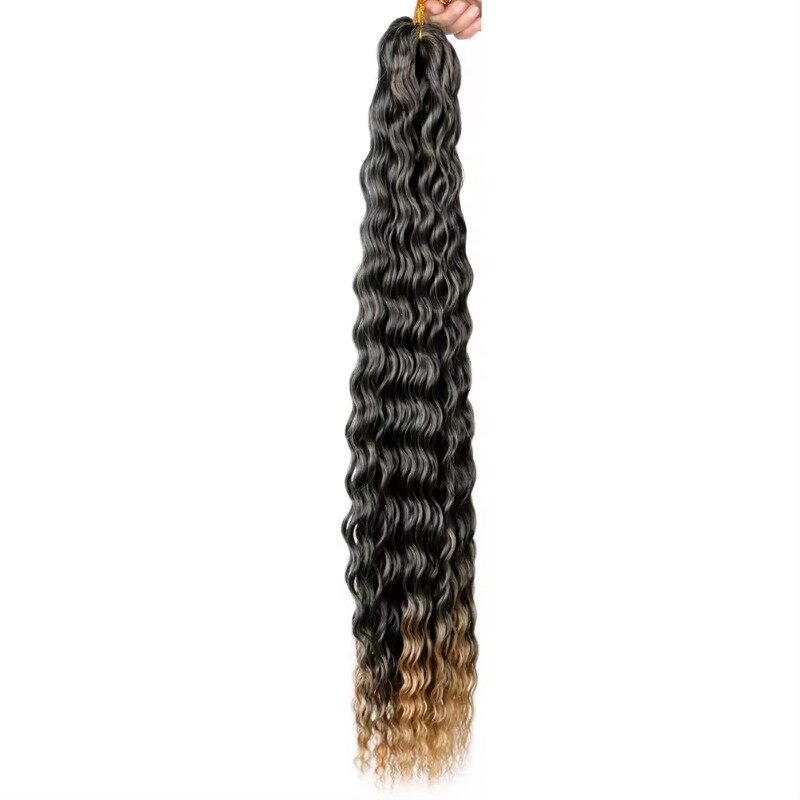 Głęboka fala włosy hurtowo Extra Long 26 Cal kolor Ombre głębokie Twist szydełkowe rozszerzenie włosy plecione 100 prezentują materiał premium