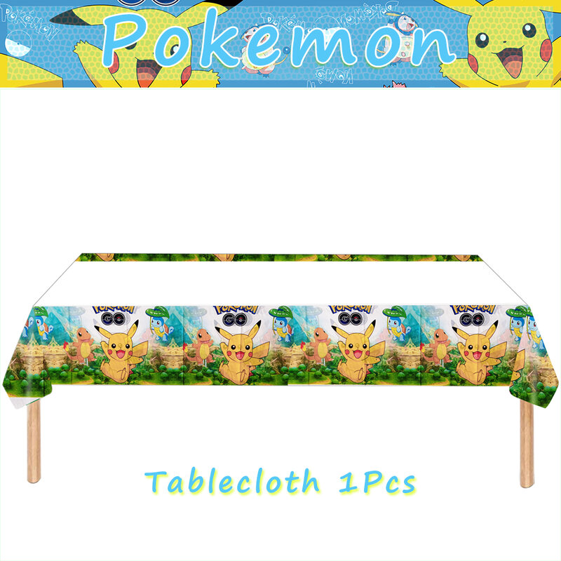 Pokemon Birthday Party Decorations Pikachu Balloons Baby Shower DIY Party Supplies Tableware Gift Bag Backdrop Banner Boys Toys