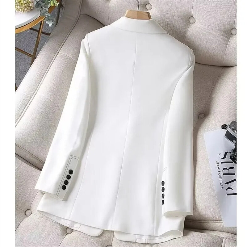 Высококачественный пиджак, Женский блейзер, Новинка весна-осень 2024, женская одежда для офиса, универсальный и модный топ большого размера