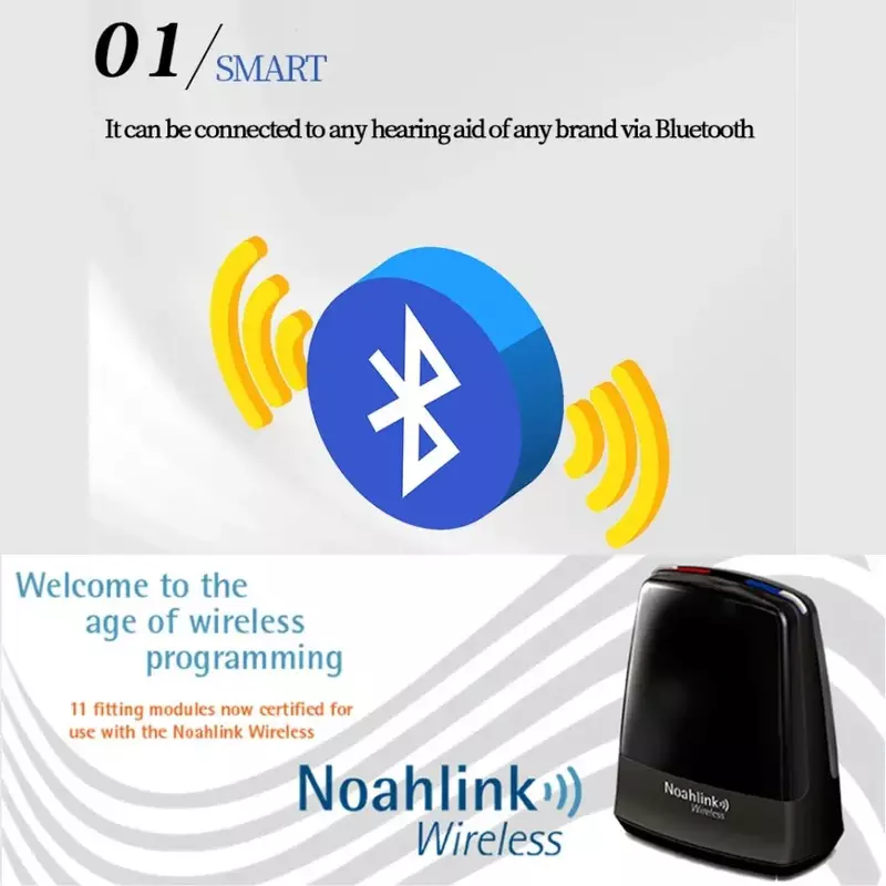 Noahlink-programador de aparelhos auditivos digitais sem fio, caixa de programação para todos os aparelhos auditivos programáveis, Bluetooth