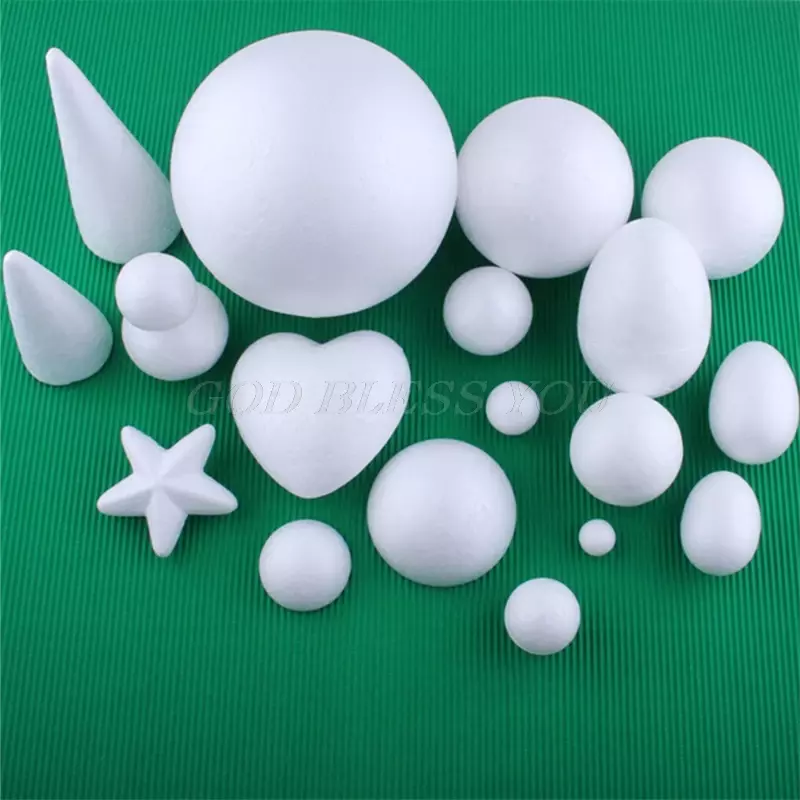 10Pcs 20-80mm Modelling Polystyrene Styrofoam Foam Ball XMAS Decor Wedding Party Drop Shipping