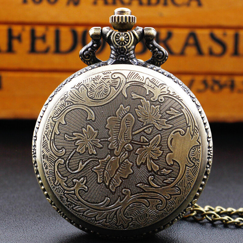 Reloj de bolsillo de cuarzo con diseño de avión antiguo Vintage para hombre, collar Unisex, cadena de 80cm, colección de arte