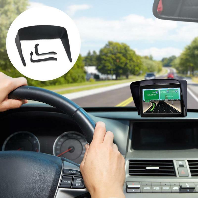 ที่บังแดดลดแสงของ GPS กระบังแสงจีพีเอสนำทางรถยนต์ที่ขยายอเนกประสงค์5-in ยืดหยุ่น GPS บังแดดนำทางรถยนต์