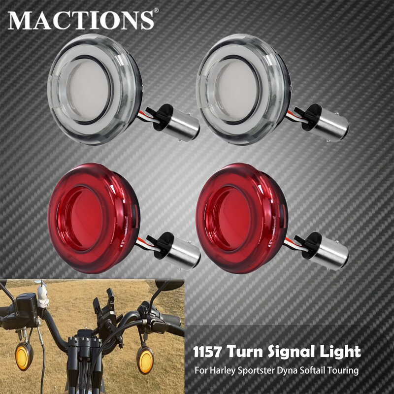 Conversión de señal de giro para motocicleta, Panel de luz LED estilo bala para Harley Sportster, Touring, Breakout, Fat Boy Softail, 1156, 1157