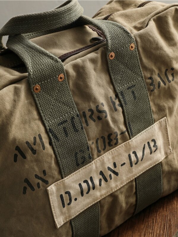 Krawiecki Brando Vintage Pilot torba na kask wytrzymała, wyprana płócienna torba podróżna wwi Model o dużej pojemności torba wojskowa