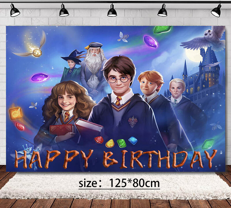 Kyou Harry Potter Set di palloncini per feste di compleanno stoviglie usa e getta piatto per tazze decorazione per tovaglia per bambini forniture per Baby Shower