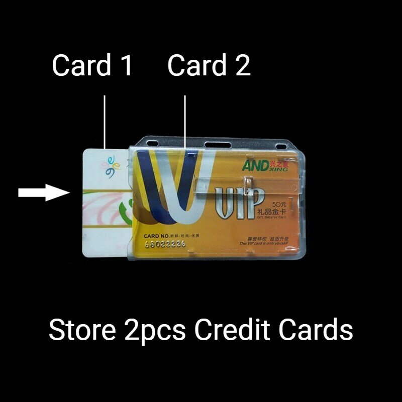 Стильная идентификационная бирка с двумя раздвижными ремешками, искусственное разрешение на работу ПК, Обложка для рабочего удостоверения сотрудника, двухсторонний слот, держатель для карт