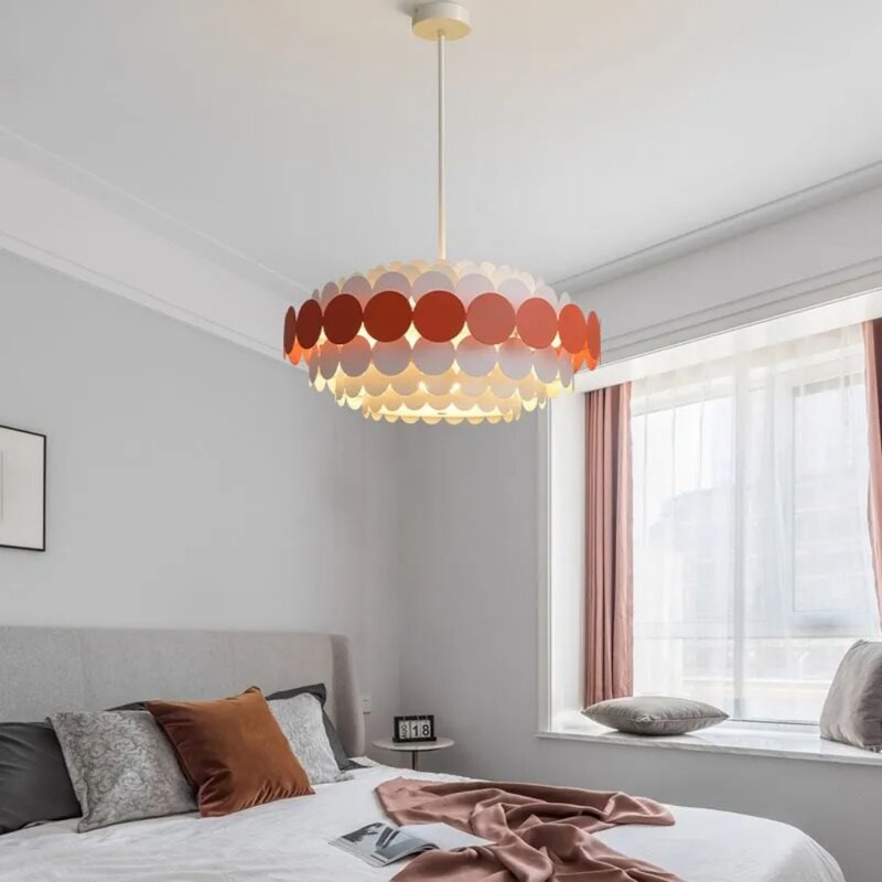 Nowoczesny minimalistyczny żyrandol podsufitowy salon sypialnia lampy wiszące do sufitu kreatywny wisiorek światła wystrój pokoju Lustre LED