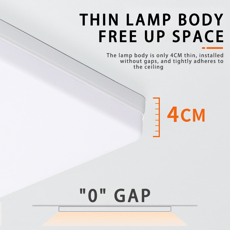 Lampu LED plafon untuk ruang tamu, lampu balkon, lampu ruang tamu, lampu kamar tidur kecerahan tinggi, hemat energi, 85-265V