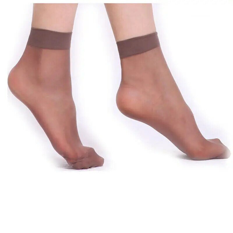 10 pares de verão sexy meias de cristal ultra-fino por atacado mulheres meias de nylon de alta elasticidade preto transparente mulheres